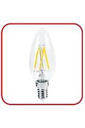 Лампа светодиодная LED-СВЕЧА-DECO прозрачная